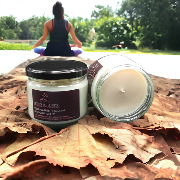 Relax & Unwind Candle - Infused with Essential Oils for Stress-Relief